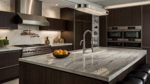 صفحه کابینت و دکوراسیون داخلی با سنگ طبیعی، شامل گرانیت و مرمر، با طرحهای منحصربهفرد و لوکس در اصفهان.